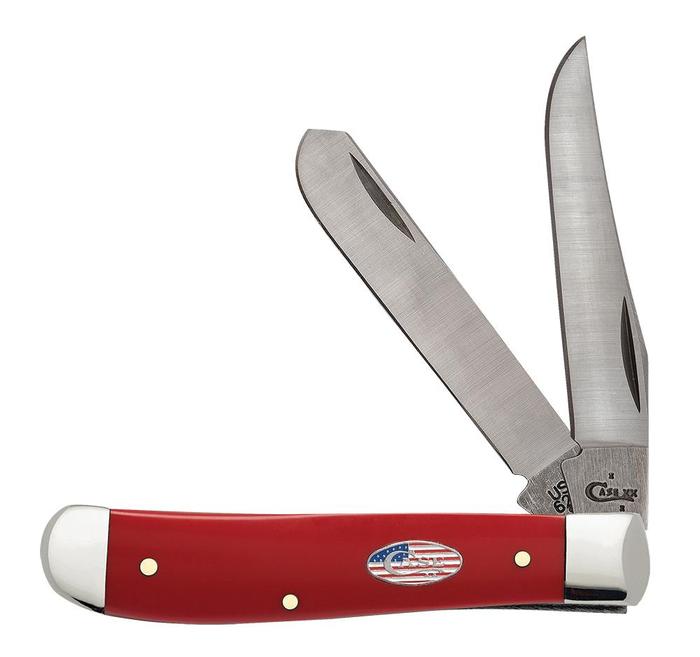American Workman Red Synthetic Mini Trapper Pocket Knife - Case® Knives